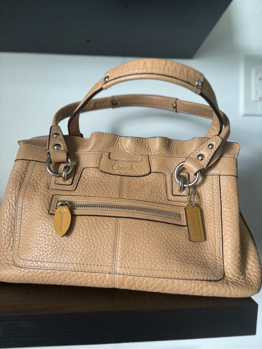 Coach Penelope Pebbled Leather SatchelShoulder Tote